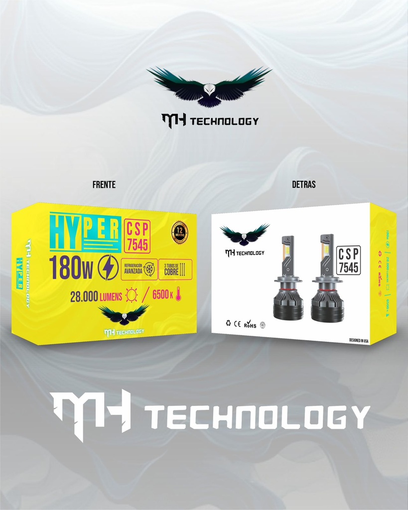 Foco led MH H7 180w