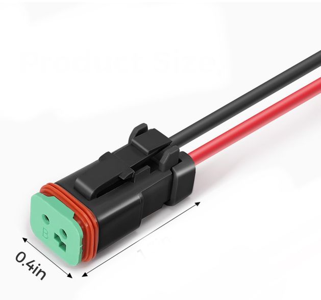 Conector impermeable macho 2P