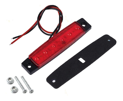 Led Lateral Slim rojo 12v