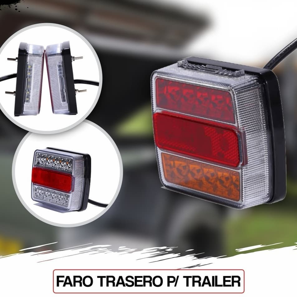 Faro led trasero cuadrado 12v