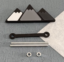 Emblema overland montaña negro